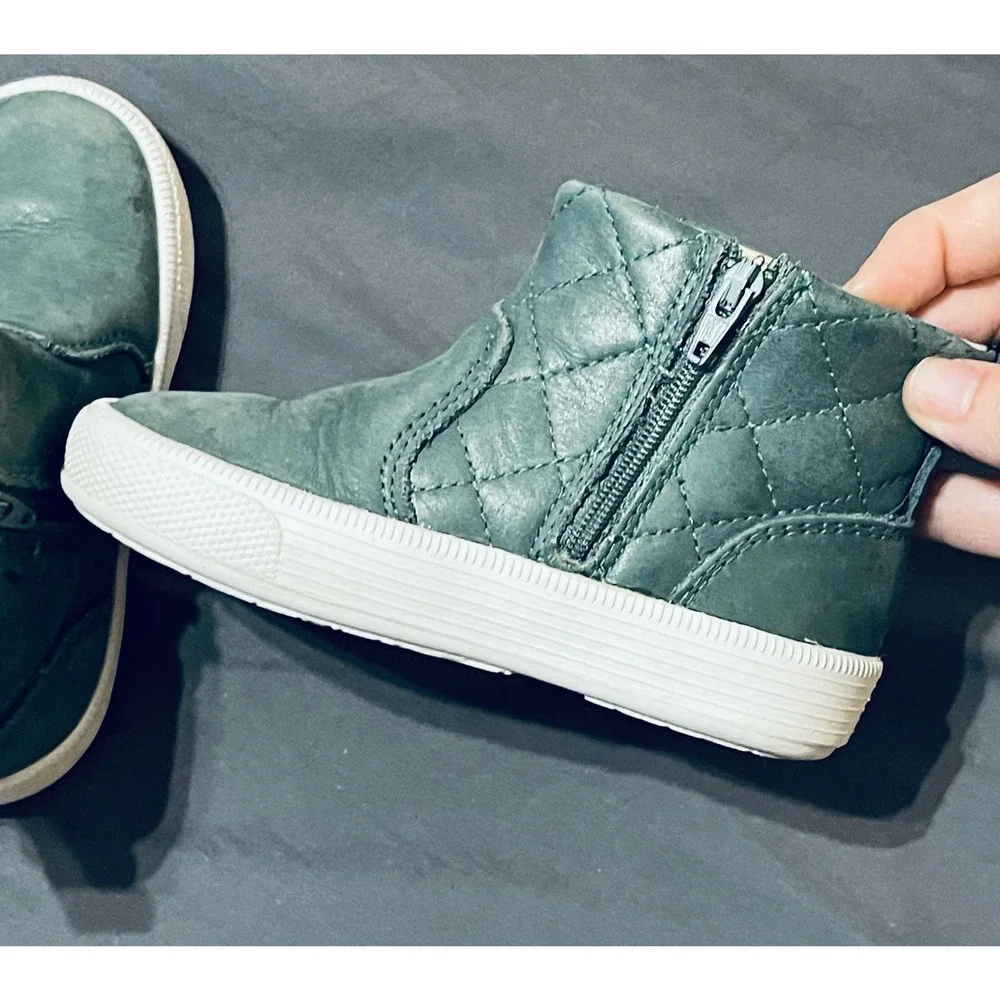 SOLD Old Soles Girls Green Quilted Zip Boots Size 24 US 7.5/8 - Picture 5 of 6